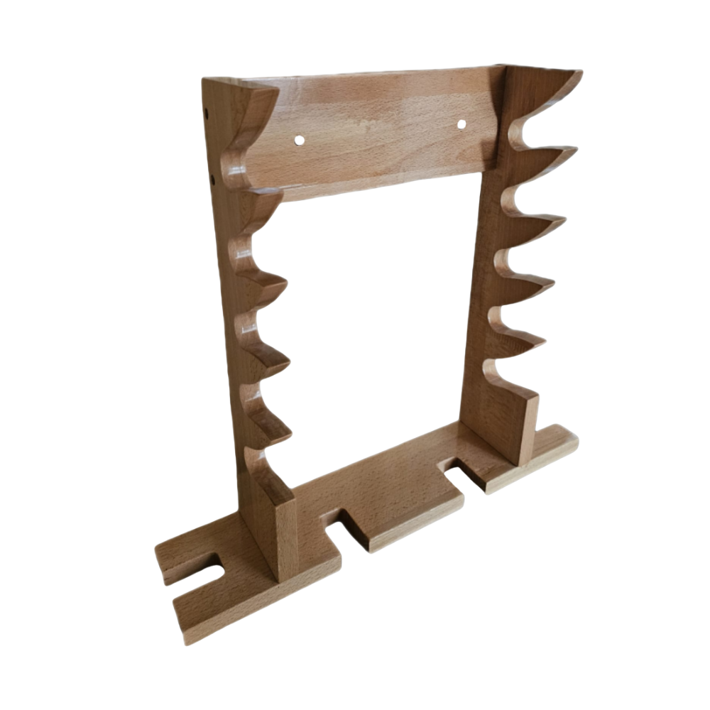 Wandregal aus Holz für Massage-Rollen – Professioneller Organizer für Maderotherapie